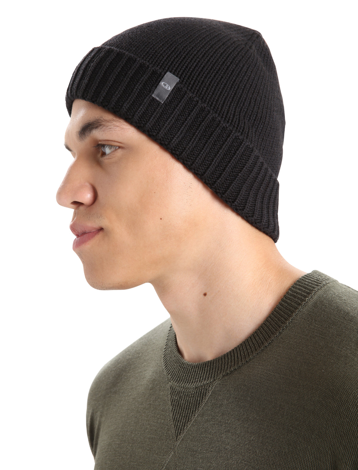 Bonnet à revers Vela Unisex Black - 4