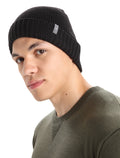 Bonnet à revers Vela Unisex Black - 5