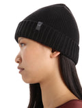 Bonnet à revers Vela Unisex Black - 7