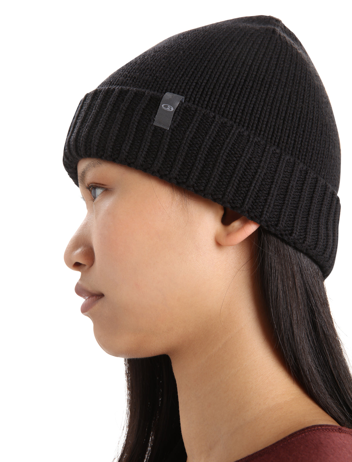 Bonnet à revers Vela Unisex Black - 7