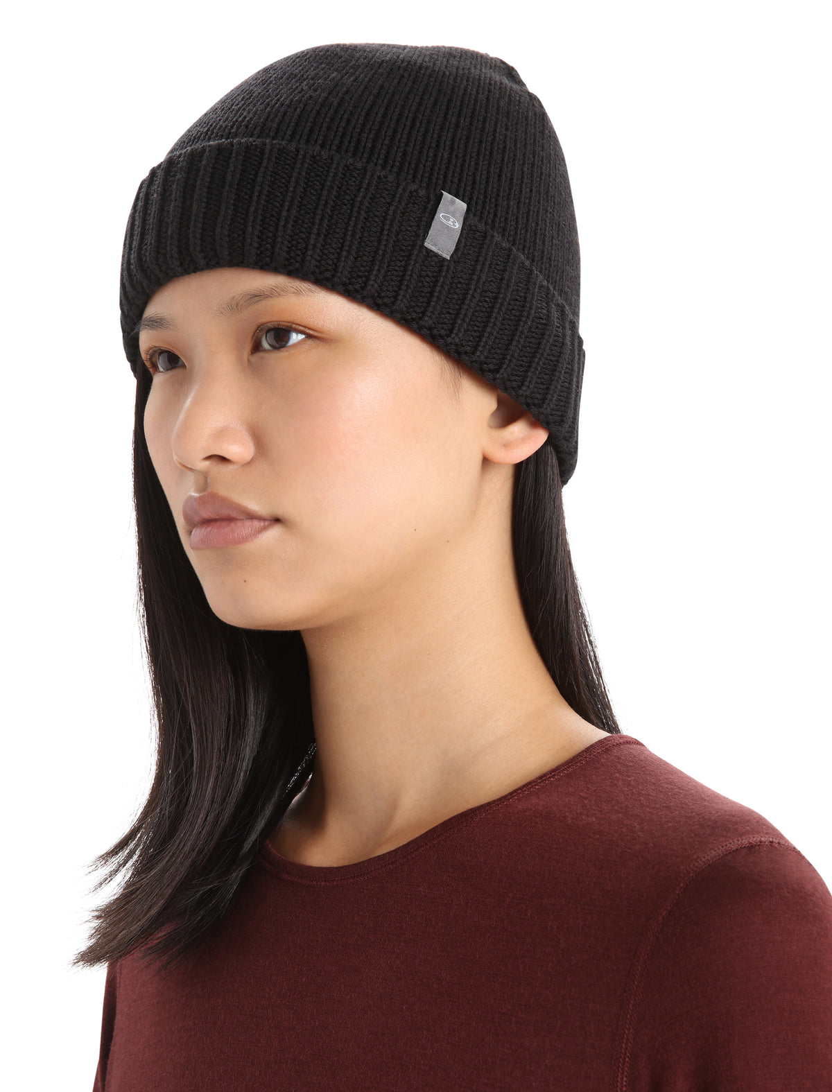 Bonnet à revers Vela Unisex Black - 8