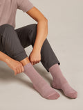 Mi-chaussettes Lifestyle Fine Gauge Crew en mérinos Femme Summit/Acid Pink - 2