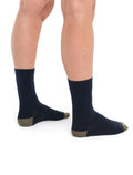 Women's Merino Lifestyle Fine Gauge Crew Socks Midnight Navy/Loden - 2