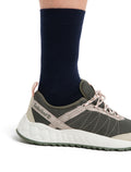 Women's Merino Lifestyle Fine Gauge Crew Socks Midnight Navy/Loden - 3