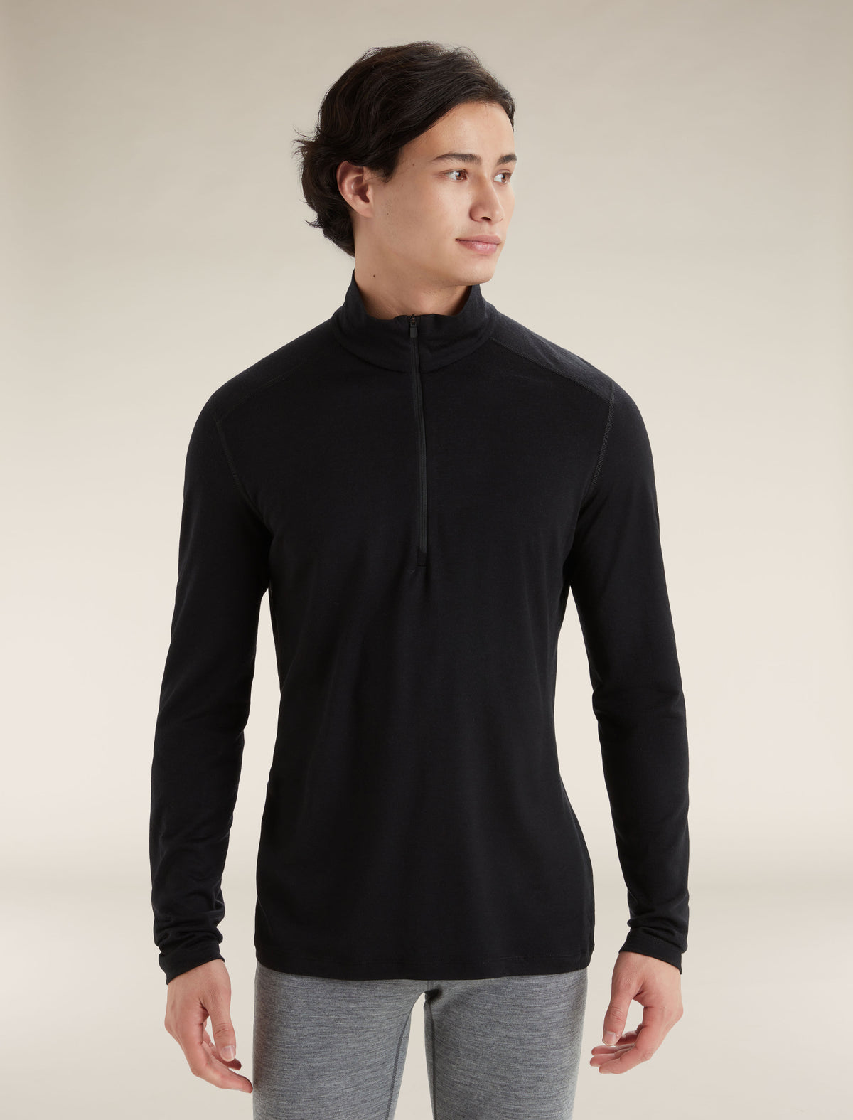 Men's Merino 200 Oasis Long Sleeve Half Zip Thermal Top Midnight Navy - 1