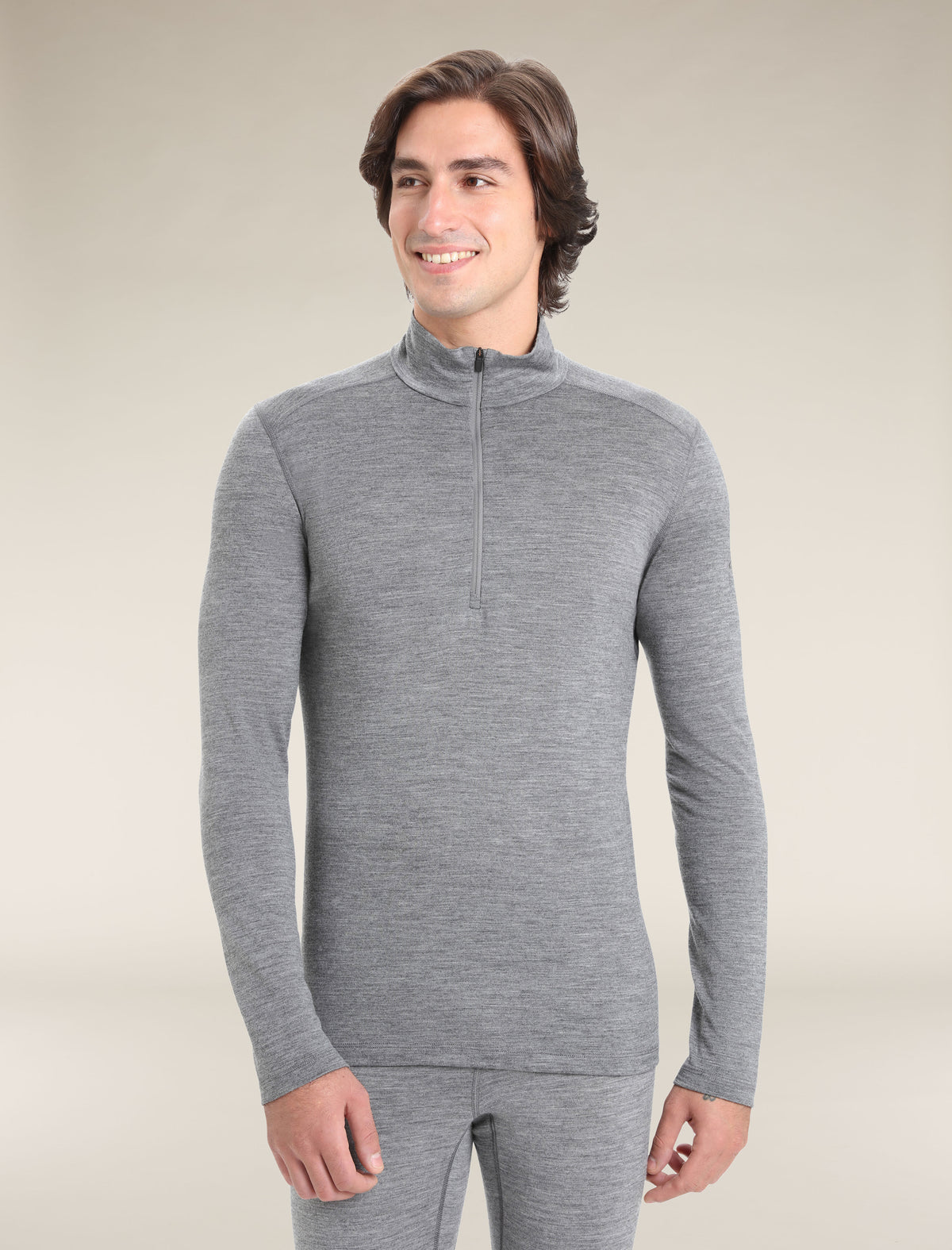 Men's Merino 200 Oasis Long Sleeve Half Zip Thermal Top Undyed - 1