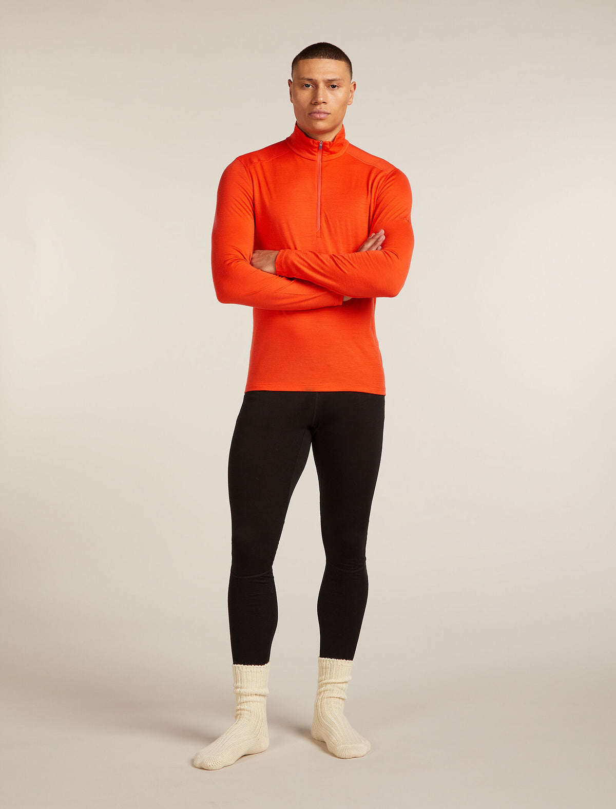 Haut isotherme à manches longues et demi-glissière 200 Oasis en mérinos Men's Fervid - 8