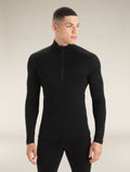 Men's Merino 260 Tech Long Sleeve Half Zip Thermal Top Black - 1