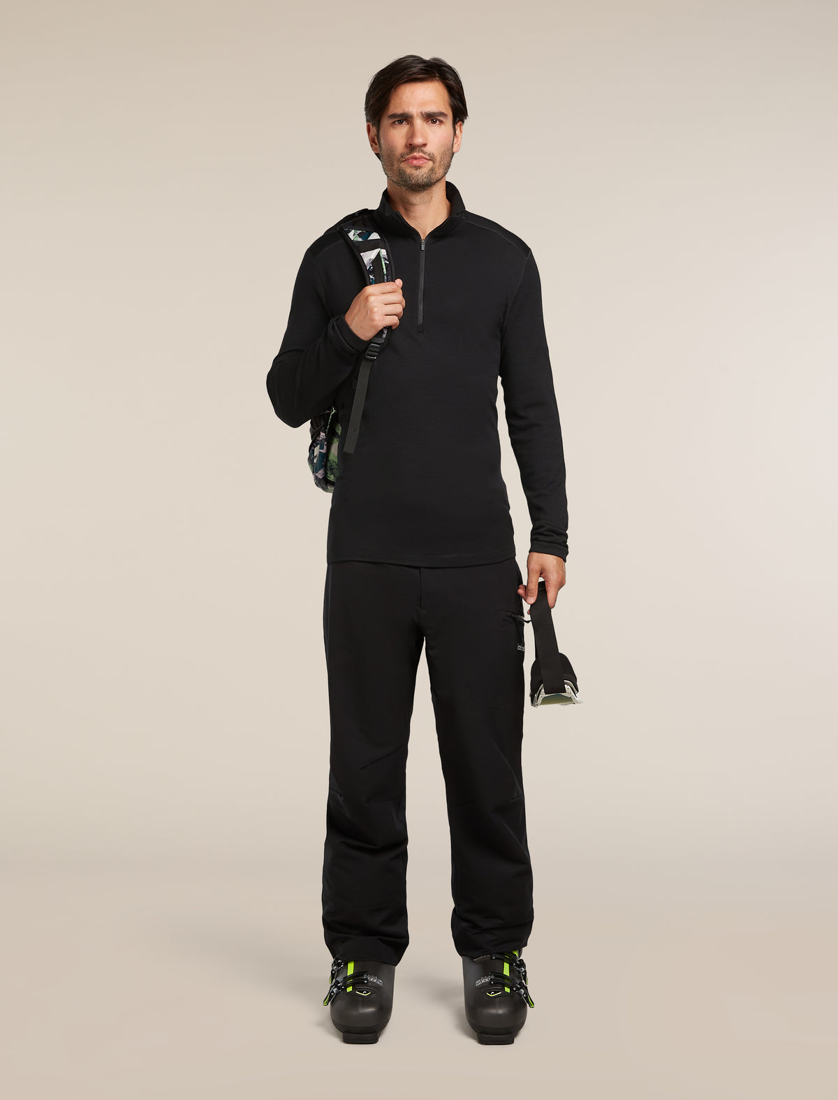 Men's Merino 260 Tech Long Sleeve Half Zip Thermal Top Black - 4