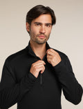 Men's Merino 260 Tech Long Sleeve Half Zip Thermal Top Black - 5