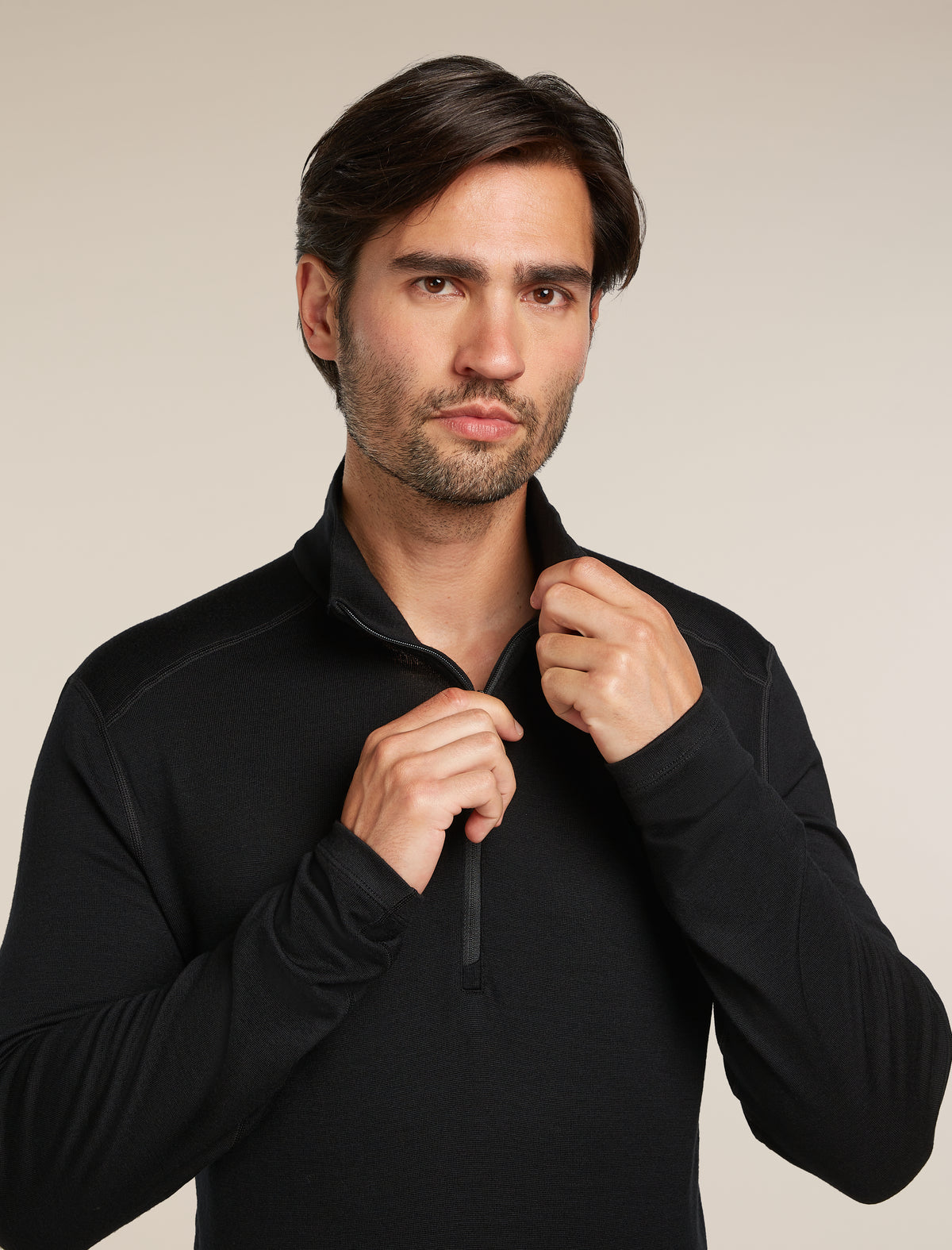 Men's Merino 260 Tech Long Sleeve Half Zip Thermal Top Black - 5