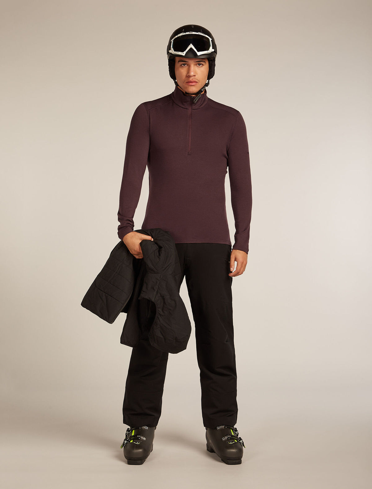 Men's Merino 260 Tech Long Sleeve Half Zip Thermal Top Java - 4