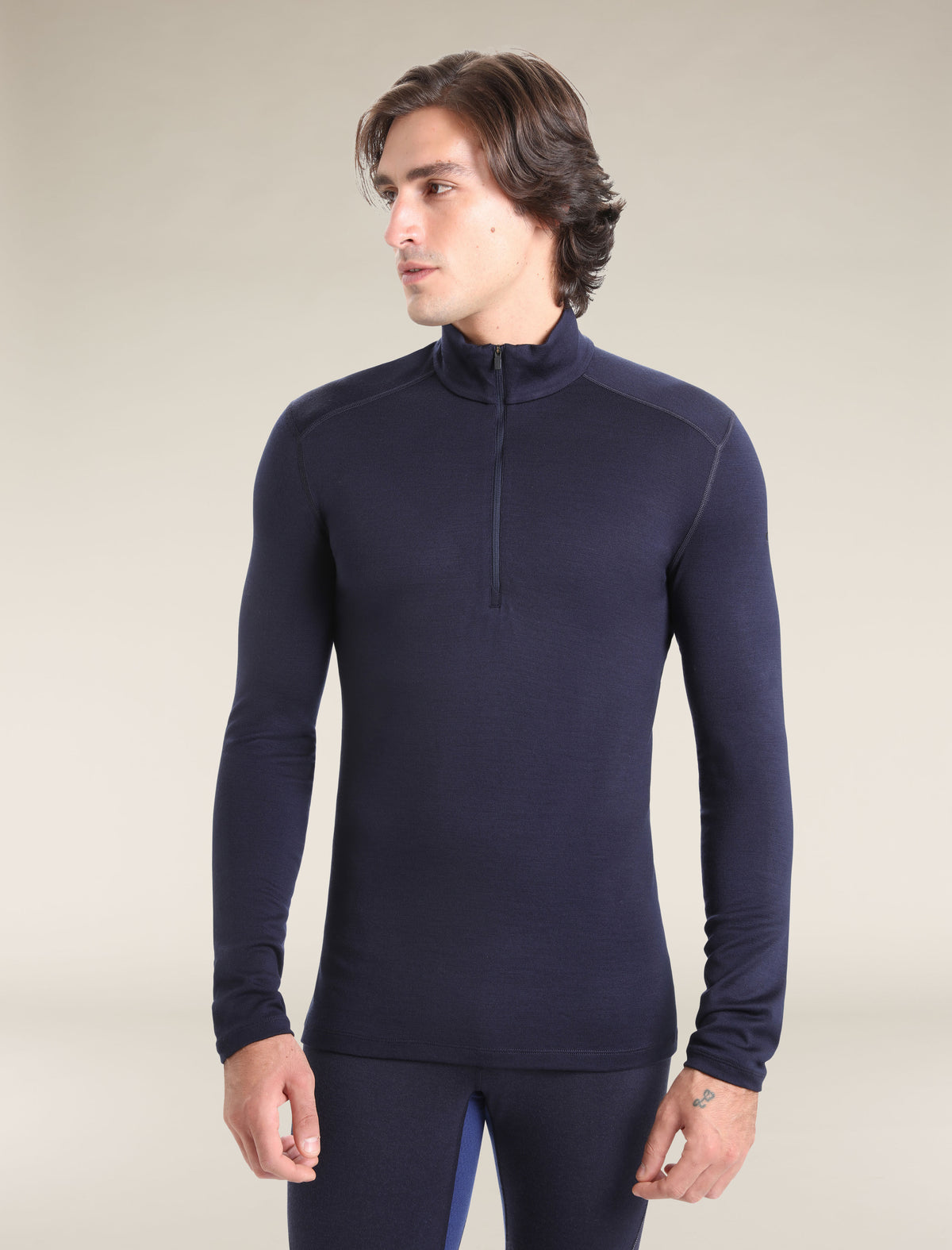 Haut isotherme à manches longues et demi-glissière 260 Tech en mérinos Men's Midnight Navy - 1