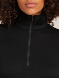 Women's Merino 260 Tech Long Sleeve Half Zip Thermal Top Black - 6