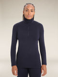 Women's Merino 260 Tech Long Sleeve Half Zip Thermal Top Midnight Navy - 1