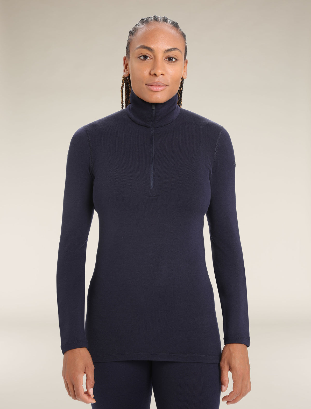Women's Merino 260 Tech Long Sleeve Half Zip Thermal Top Midnight Navy - 1