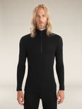 Haut isotherme à manches longues et demi-glissière 175 Everyday en mérinos Men's Black - 1