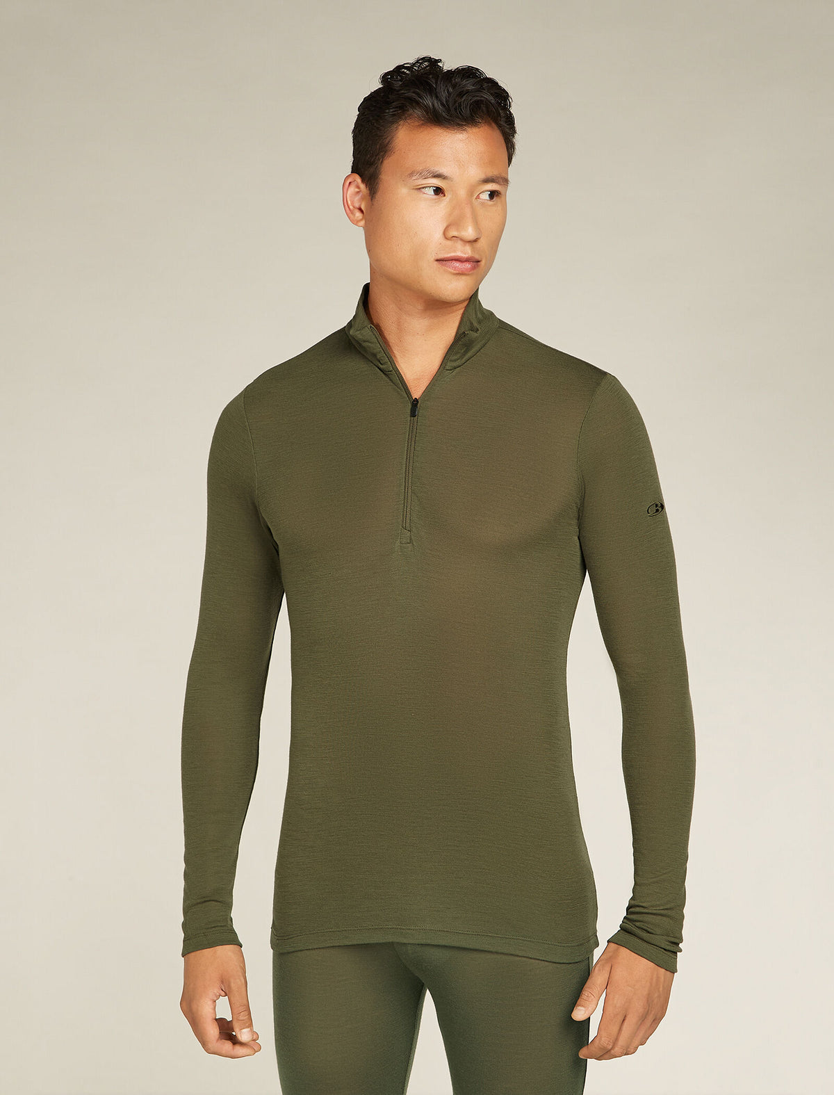 Haut isotherme à manches longues et demi-glissière 175 Everyday en mérinos Men's Loden - 1