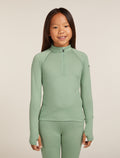 Kids’ Merino 260 Tech Long Sleeve Half Zip Thermal Top Seaglass - 1