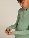 Kids’ Merino 260 Tech Long Sleeve Half Zip Thermal Top Seaglass - 6