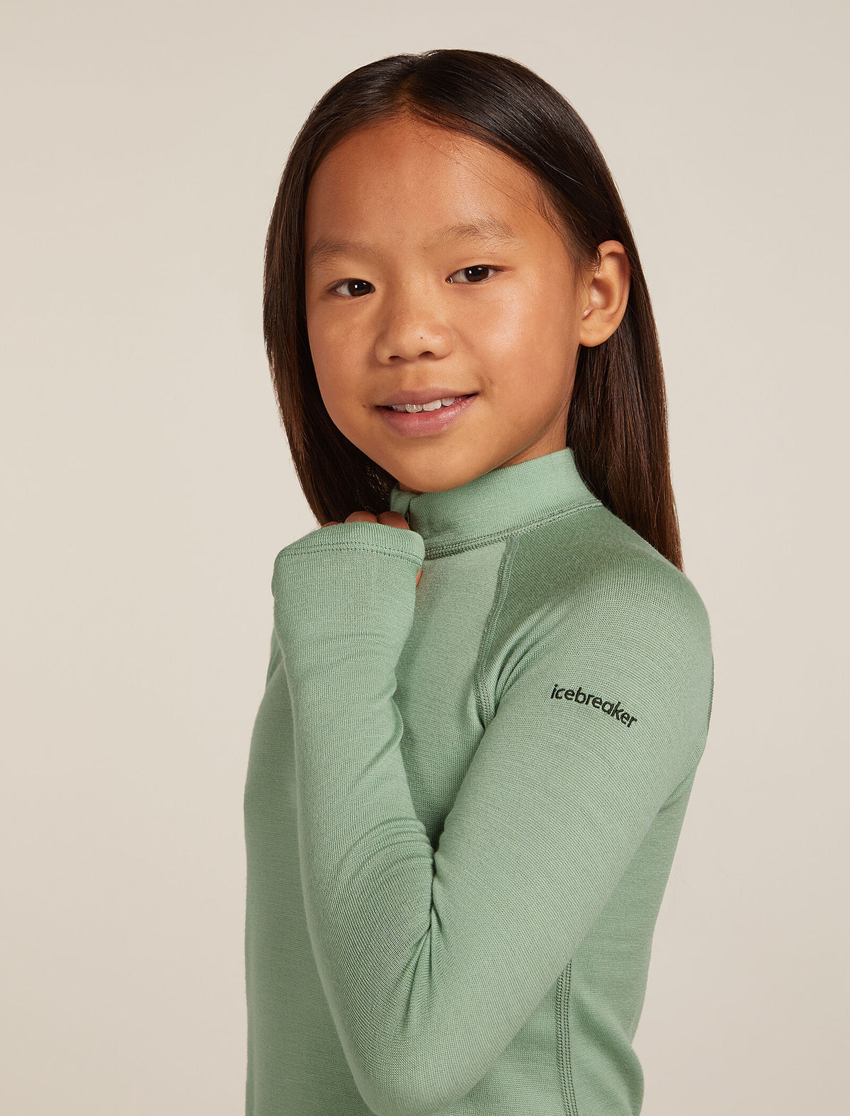 Kids’ Merino 260 Tech Long Sleeve Half Zip Thermal Top Seaglass - 7