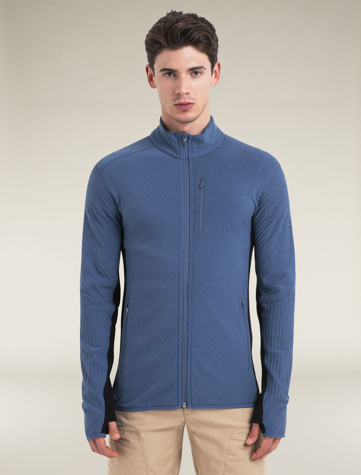 Men's Descender Long Sleeve Zip Jacket Dawn/Black - 1