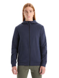 Men's Central Classic Long Sleeve Zip Hoodie Midnight Navy - 1
