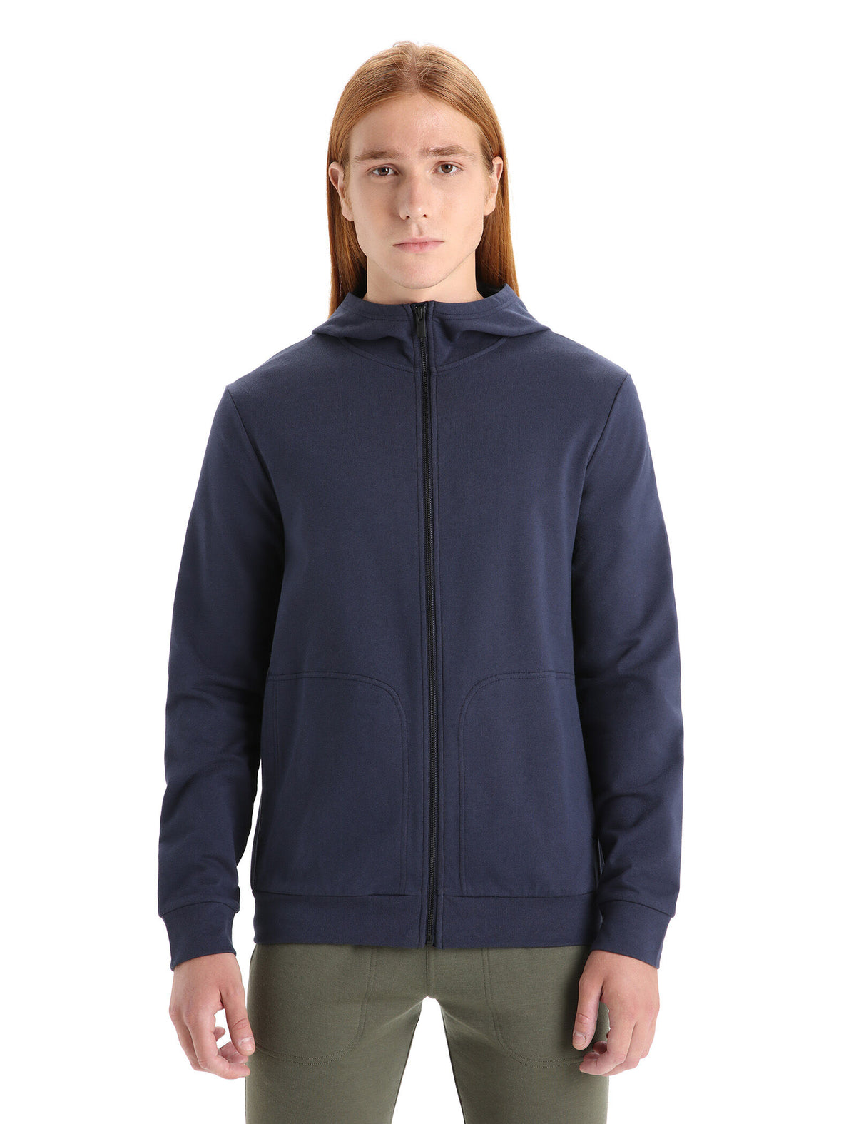 Men's Central Classic Long Sleeve Zip Hoodie Midnight Navy - 1