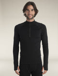 Haut isotherme à manches longues et demi-glissière Polar MerinoFine™ 300 Men's Black - 1
