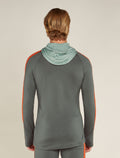 Men's Merino 200 Sonebula Long Sleeve Half Zip Thermal Hoodie Galaxy/Moss - 2