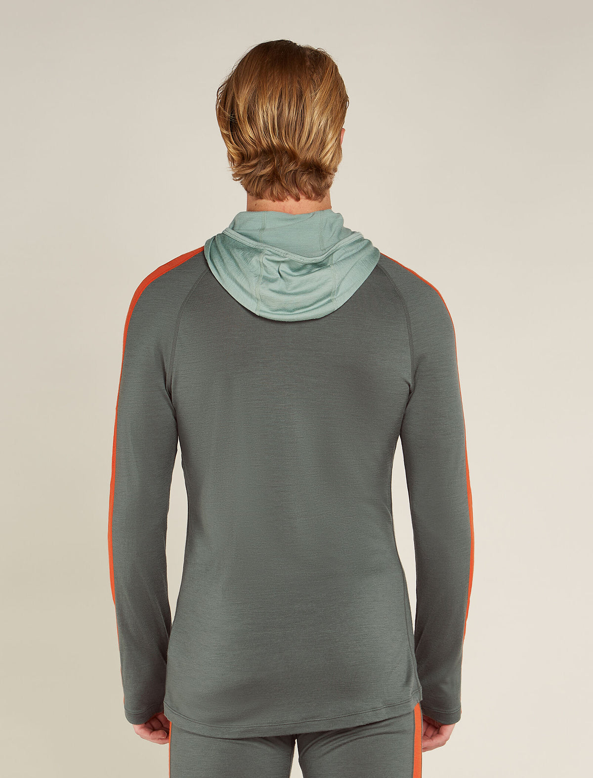 Men's Merino 200 Sonebula Long Sleeve Half Zip Thermal Hoodie Galaxy/Moss - 2