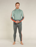 Men's Merino 200 Sonebula Long Sleeve Half Zip Thermal Hoodie Galaxy/Moss - 3