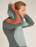 Men's Merino 200 Sonebula Long Sleeve Half Zip Thermal Hoodie Galaxy/Moss - 6