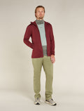 Men's Merino 560 Realfleece™ Elemental Long Sleeve Zip Hoodie Port - 3