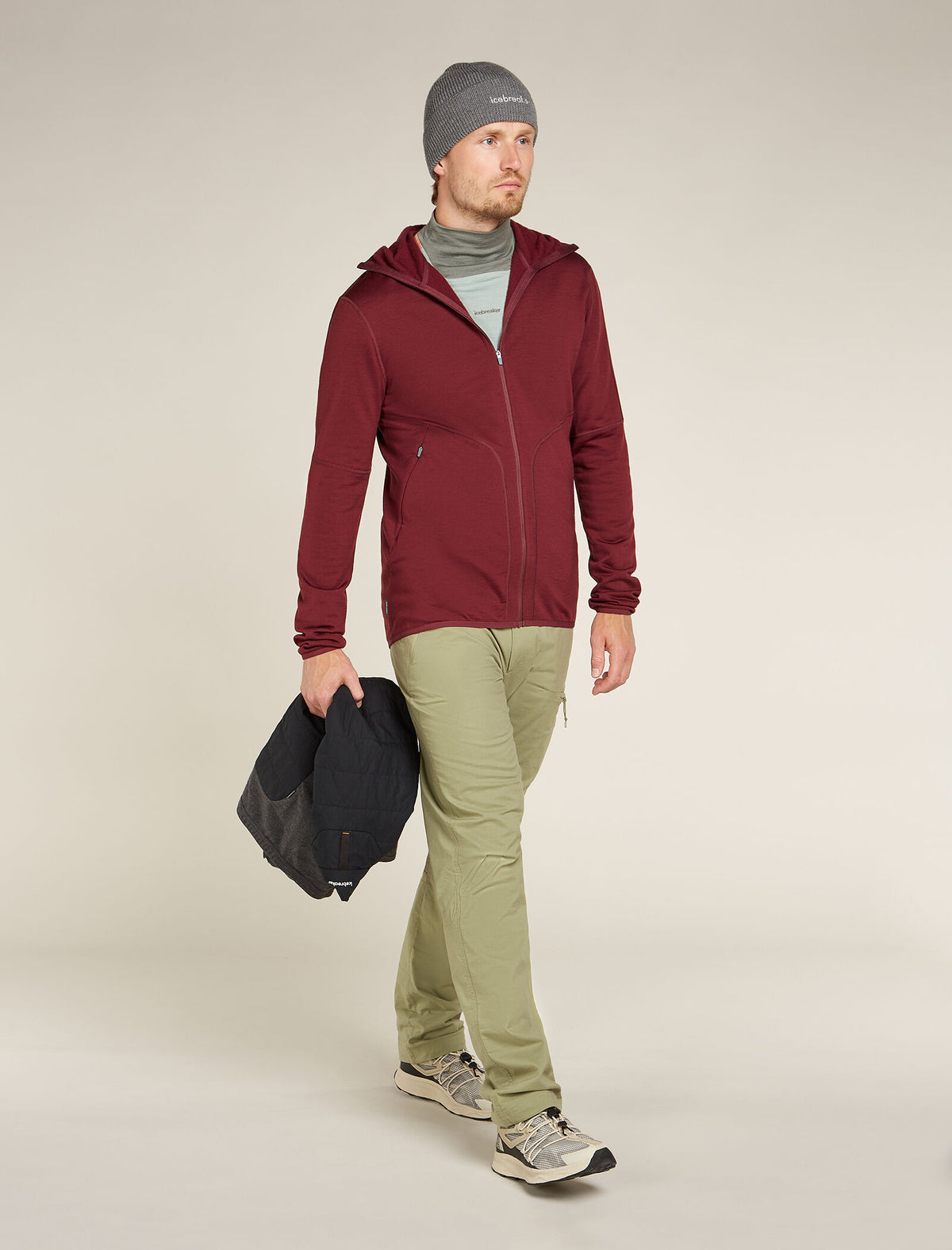 Men's Merino 560 Realfleece™ Elemental Long Sleeve Zip Hoodie Port - 4