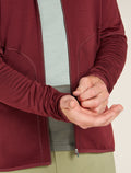 Men's Merino 560 Realfleece™ Elemental Long Sleeve Zip Hoodie Port - 7