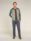 Haut à capuche, manches longues et glissière Quantum Hybrid en mélange de mérinos Homme Galaxy/Moss - 3
