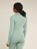 Women's 300 MerinoFine™ Polar Long Sleeve Half Zip Thermal Top Moss - 2
