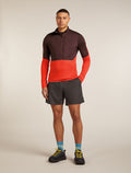 Men's Merino Blend 200 Realfleece™ Descender Long Sleeve Half Zip Top Java/Fervid - 3