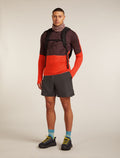 Men's Merino Blend 200 Realfleece™ Descender Long Sleeve Half Zip Top Java/Fervid - 4