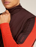 Men's Merino Blend 200 Realfleece™ Descender Long Sleeve Half Zip Top Java/Fervid - 5