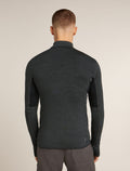 Men's Merino Blend 200 Realfleece™ Descender Long Sleeve Half Zip Top Jet Heather/Black - 2