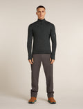 Men's Merino Blend 200 Realfleece™ Descender Long Sleeve Half Zip Top Jet Heather/Black - 3