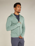 Men's Merino Blend 200 Realfleece™ Descender Long Sleeve Zip Hoodie Moss/Galaxy - 1