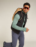 Men's Merino Blend 200 Realfleece™ Descender Long Sleeve Zip Hoodie Moss/Galaxy - 4