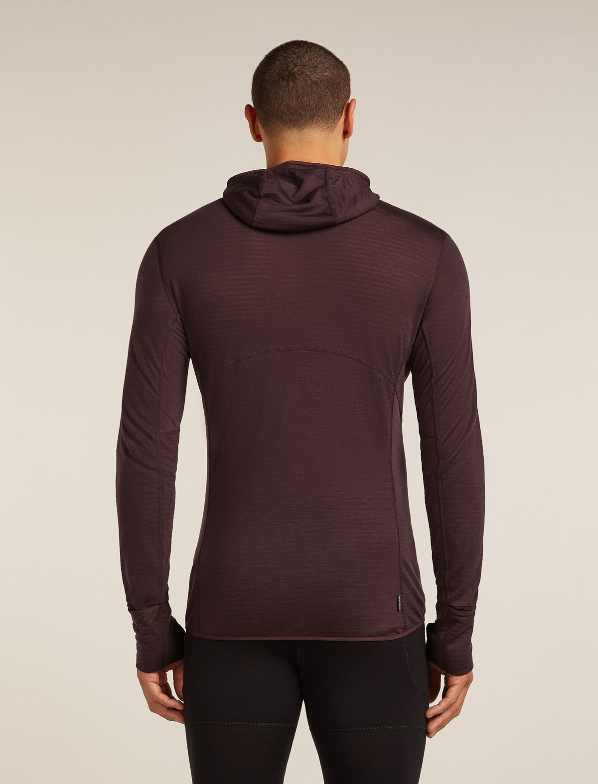Haut à capuche, manches longues et glissière 200 RealFleece™ Descender en mélange de mérinos Men's Java - 2