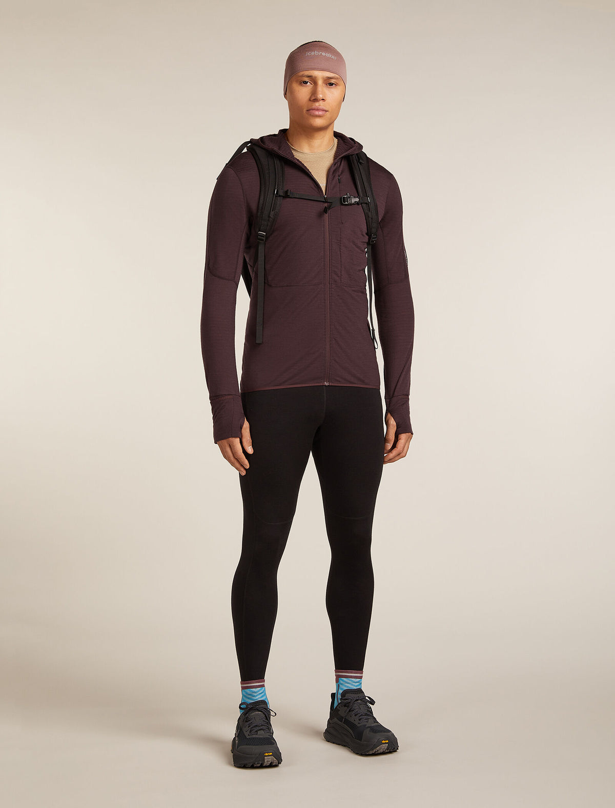 Haut à capuche, manches longues et glissière 200 RealFleece™ Descender en mélange de mérinos Men's Java - 4