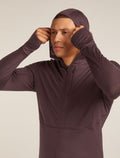 Haut à capuche, manches longues et glissière 200 RealFleece™ Descender en mélange de mérinos Men's Java - 8