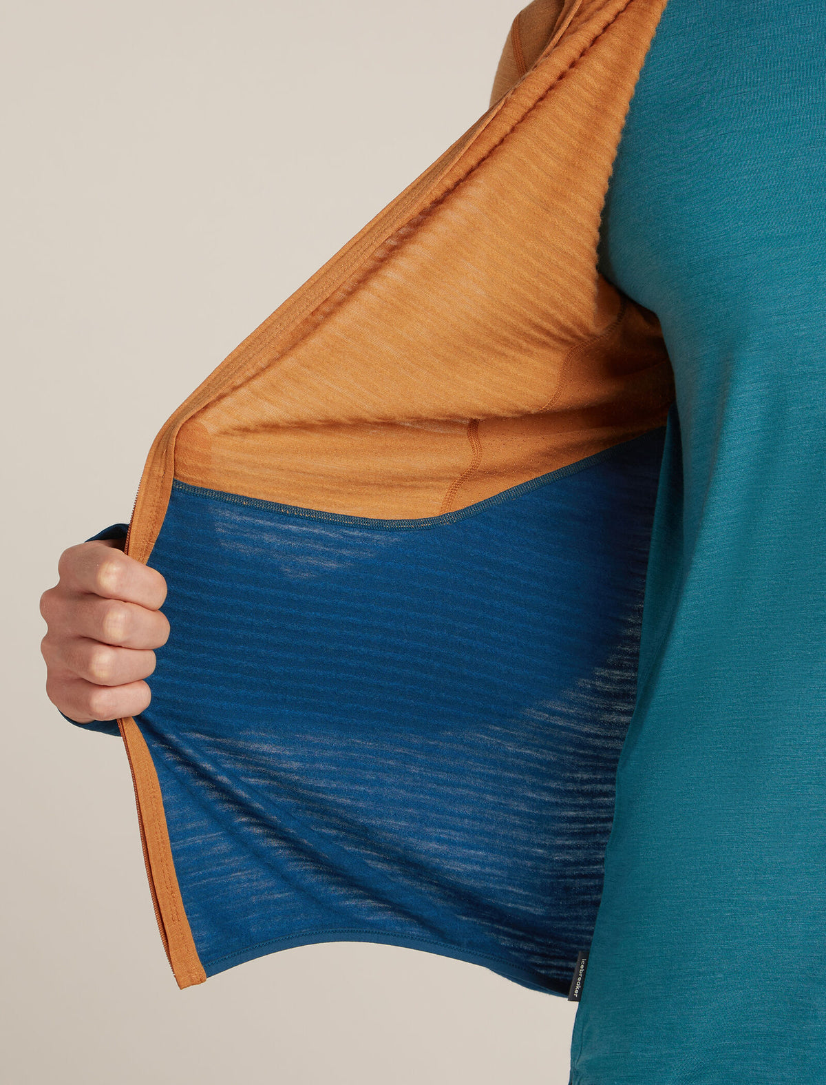 Haut à capuche, manches longues et glissière 200 RealFleece™ Descender en mélange de mérinos Men's Trail/Atlantis - 10