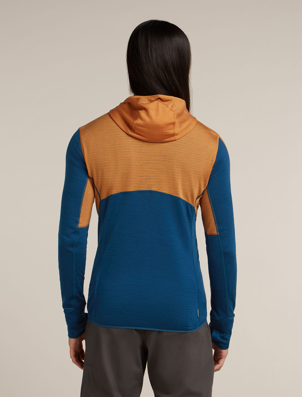 Haut à capuche, manches longues et glissière 200 RealFleece™ Descender en mélange de mérinos Men's Trail/Atlantis - 2